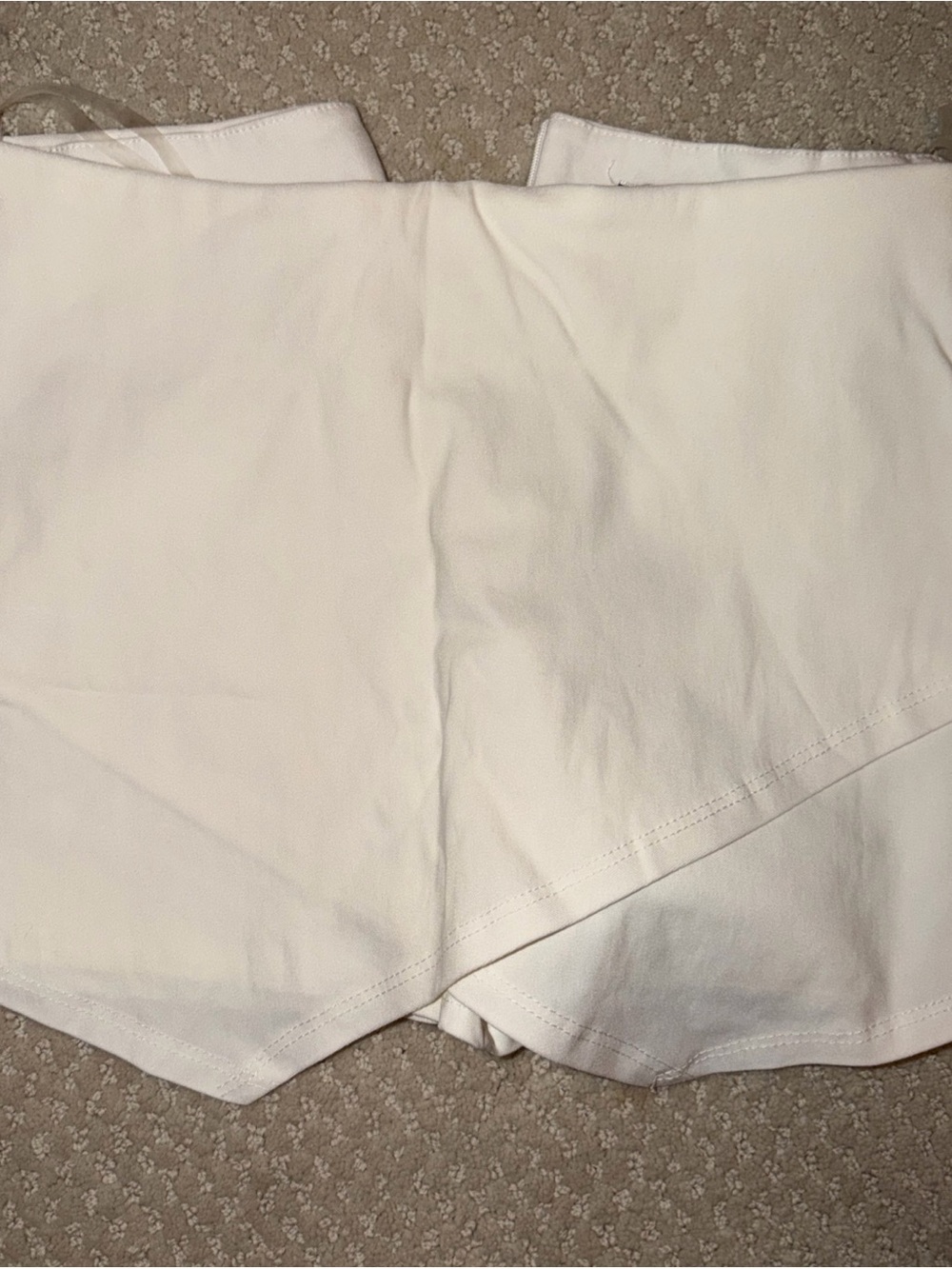 Blue Blush White Women’s High-Waist Scallop Hem Shorts